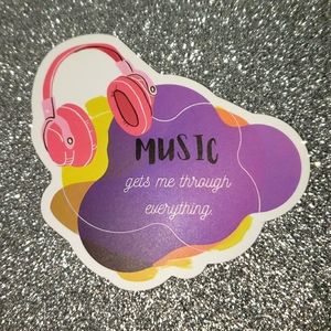 MUSIC Waterproof Sticker QUOTE